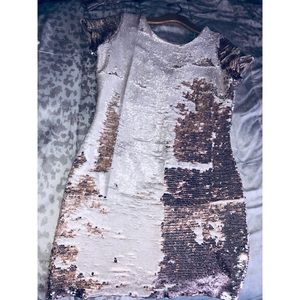 Two tone sequins dress